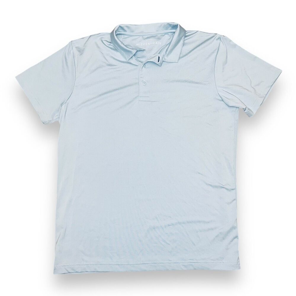 Mizzen+Main Light Blue Polo Shirt